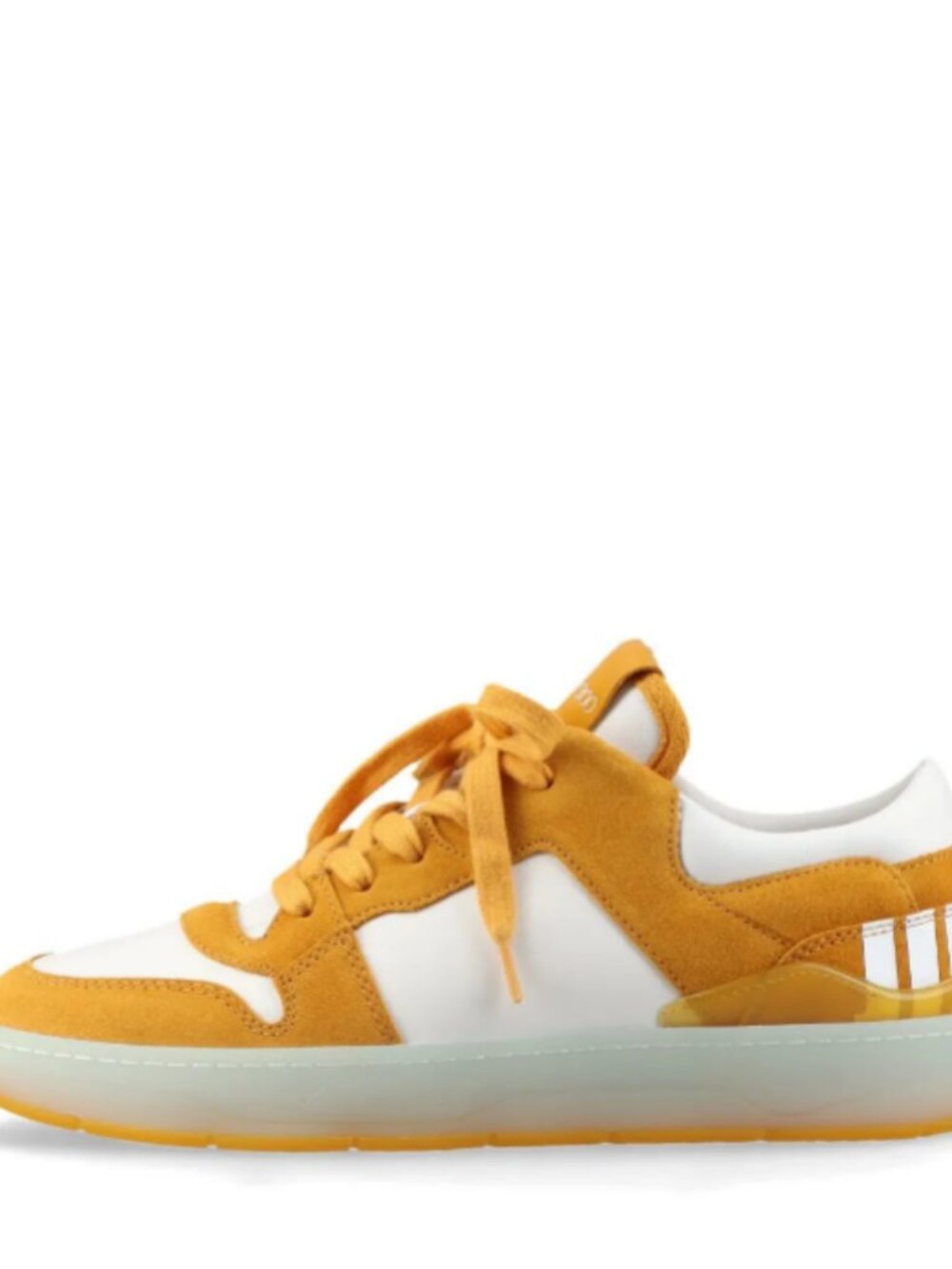 Jimmy Choo Leather Suede Sneakers White x Mustard Yellow